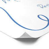 Poster Dessins à main Champagne Pour Mariage Bienvenue (Coin)