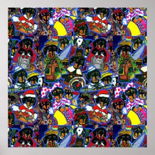 Poster Dessins animés de teckel