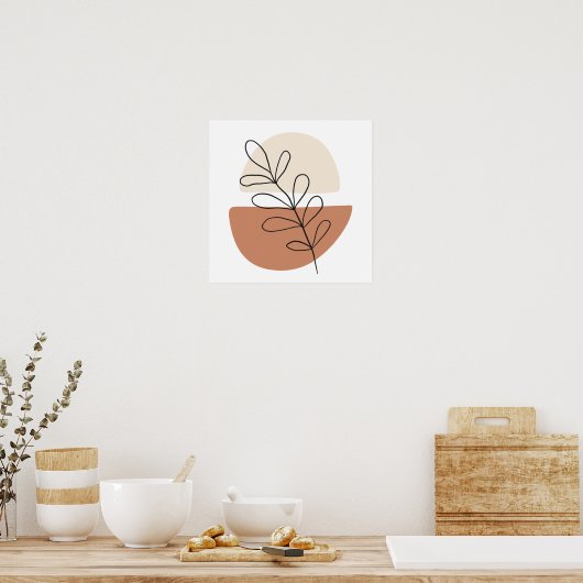 Poster Dessins Boho Simple Chic Bohemian (Cuisine)