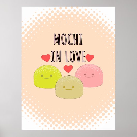 Poster Dessins de dessin mignon Mochi (Devant)