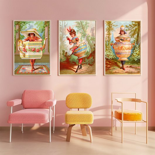 Poster Dessins de fond Hello Sugar Art Imprimer