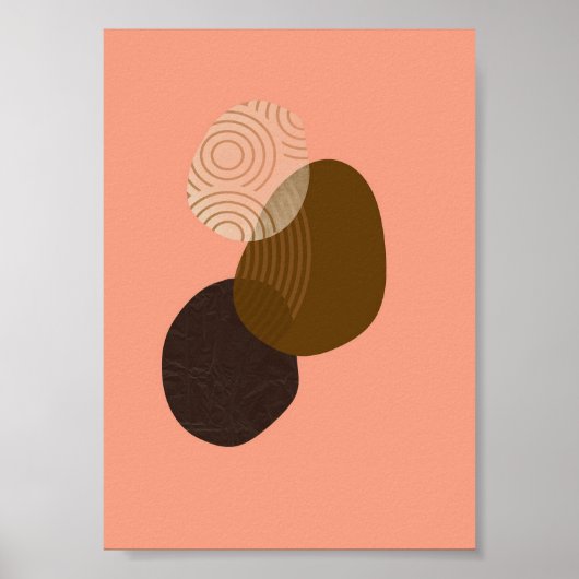 Poster Dessins géométriques simples Boho Chic Aesthétique (Devant)