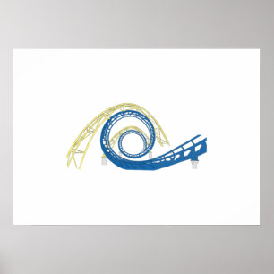Poster Dessous de verre à rouleaux
