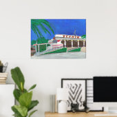 Poster Dessous de verre à rouleaux Zephyr à la plage (Bureau à domicile)