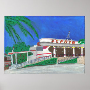 Poster Dessous de verre à rouleaux Zephyr à la plage