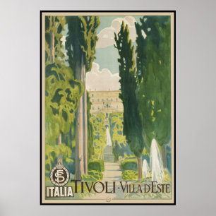 Poster d'Este de villa de Tivoli