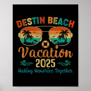 Poster Destin Beach Florida Vacation 2025 Friends Family