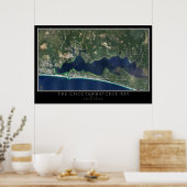 Poster Destin - Choctawhatchee Bay Florida Carte Satellit (Cuisine)