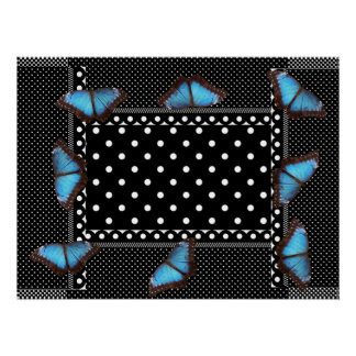 Poster Destin de paix de bureau de motif de papillon de