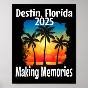 Poster Destin Florida 2025 Faire des souvenirs vacances p
