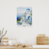 Poster Destination Amalfi Watercolor Wall Art (Cuisine)