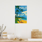 Poster Destination de vacances d'été Hawaï (Cuisine)