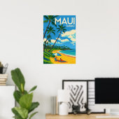 Poster Destination de vacances d'été Hawaï (Bureau à domicile)