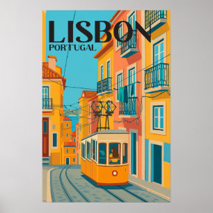 Poster Destination de vacances d'été Portugal