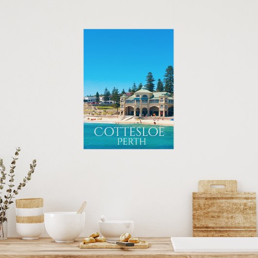 Poster Destination de voyage Perth Australie (Cuisine)