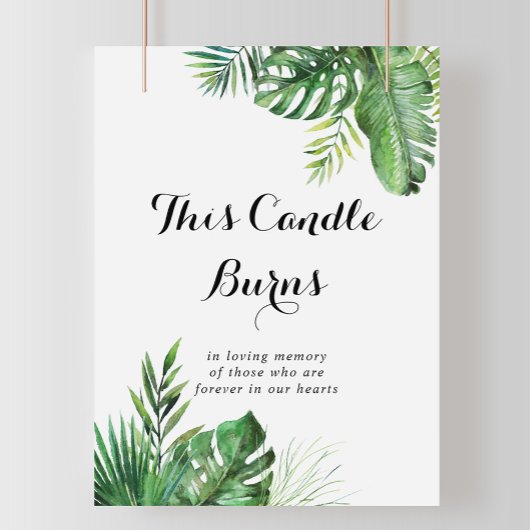 Poster Destination Tropical Vert Cette Bougie Brûle Panne