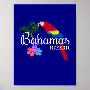 Poster Destination tropicale des Bahamas de Nassau