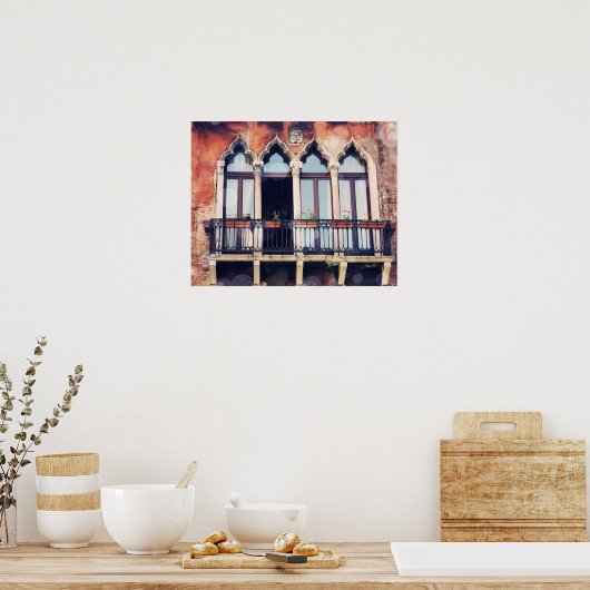 Poster Destinations | Bâtiment rustique de Venise (Cuisine)