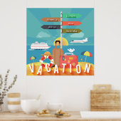 Poster Destinations de vacances (Cuisine)