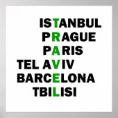 Poster destinations de voyage (Devant)