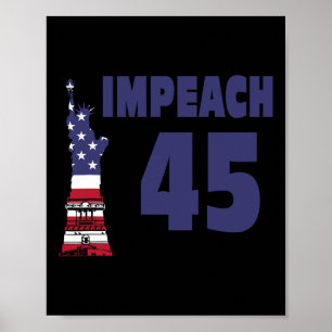 Poster Destituer 45 Anti-trump Lady Liberty Manifestation