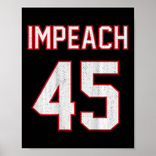 Poster Destituer 45 T-Shirt Style Anti Trump Ck Imprimé
