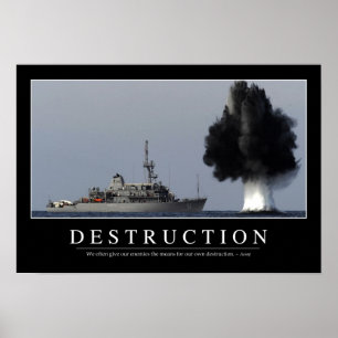 Poster Destruction : Citation inspirante 1