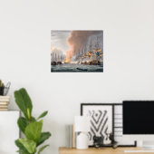 Poster Destruction de la flotte danoise avant Copenhague, (Bureau à domicile)