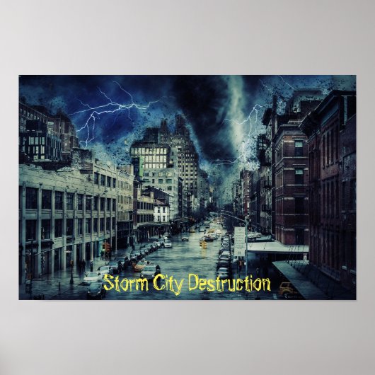 Poster Destruction de la ville par tempête (Devant)