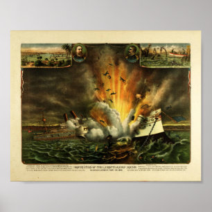 Poster Destruction de USS Maine
