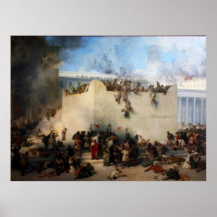 Poster Destruction du temple juif à Jérusalem