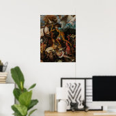 Poster Détail : Chute des anges rebelles par Pieter Brueg (Bureau à domicile)