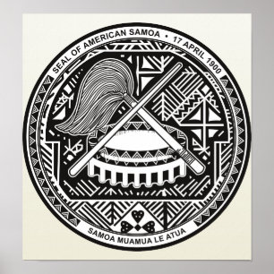 Poster Détail d'armoiries des Samoa américaines