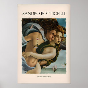 Poster Détail de la Naissance de Vénus de Botticelli Zeph