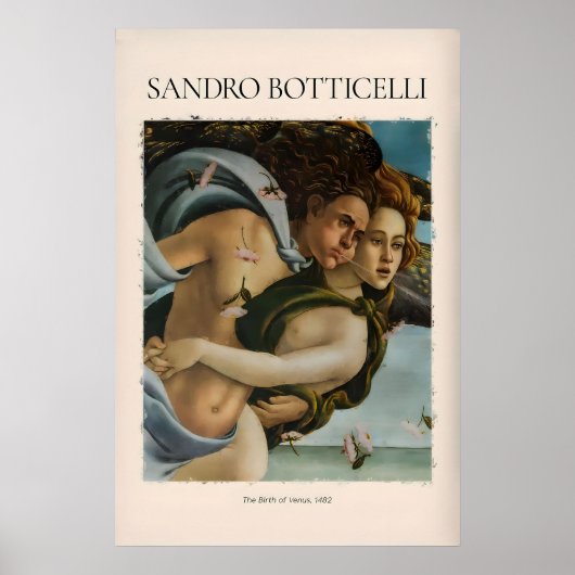 Poster Détail de la Naissance de Vénus de Botticelli Zeph (Devant)