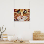 Poster détail de la peinture orange Tabby (Cuisine)