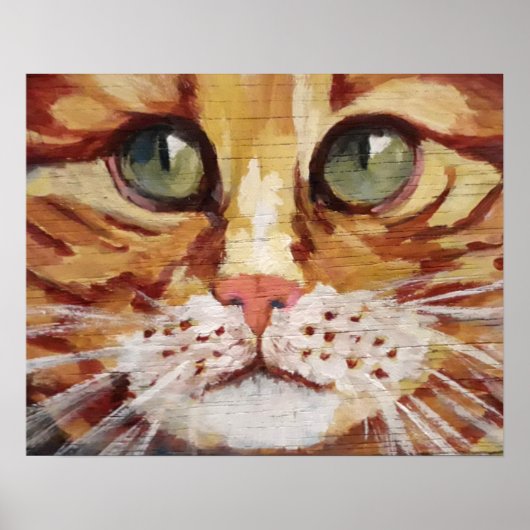 Poster détail de la peinture orange Tabby (Devant)