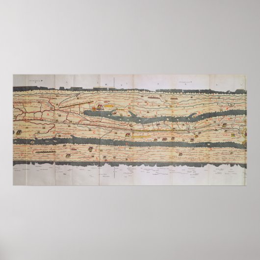 Poster Détail de la table Peutinger (Devant)