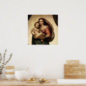 Poster Détail de la "Vierge Sixtine" de Raphael (vers 151 (Cuisine)