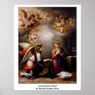 Poster Détail De L'Annonciation Par Murillo Esteban Perez