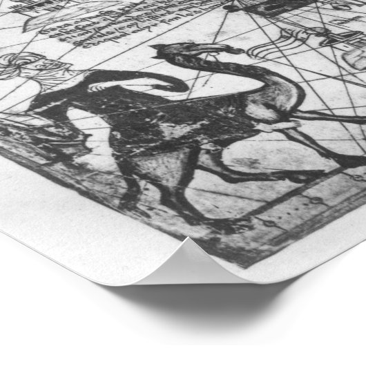 Poster Détail de l'Atlas Catalan, 1375 (Coin)