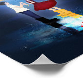 Poster Détail de "Lovestruck" Couple Sharing Umbrella (Coin)