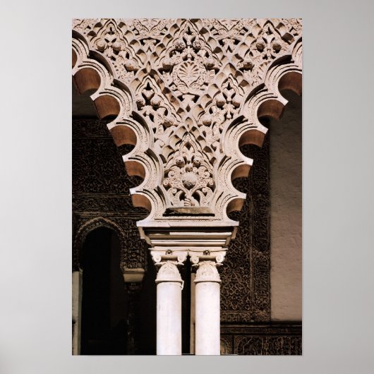 Poster Détail de l'une des arches polylobes de (Devant)