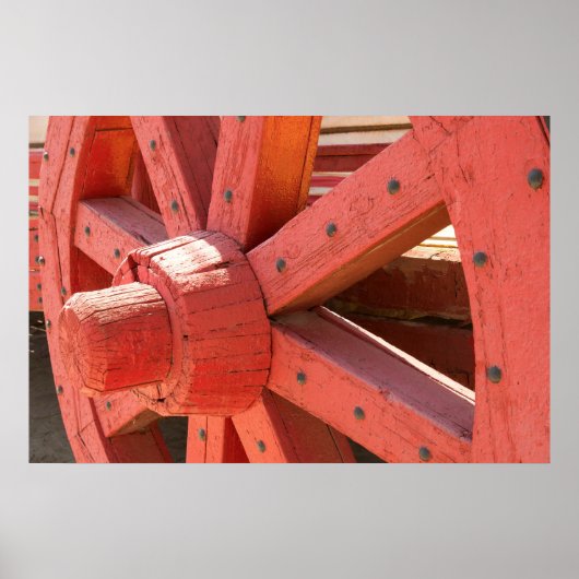 Poster Détail de roue de chariot (Devant)