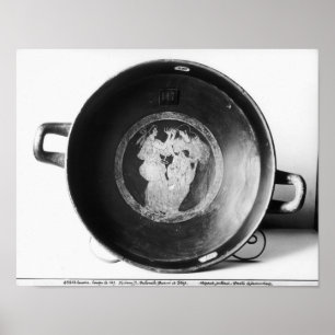 Poster Détail de rouge-chiffre kylix de grenier