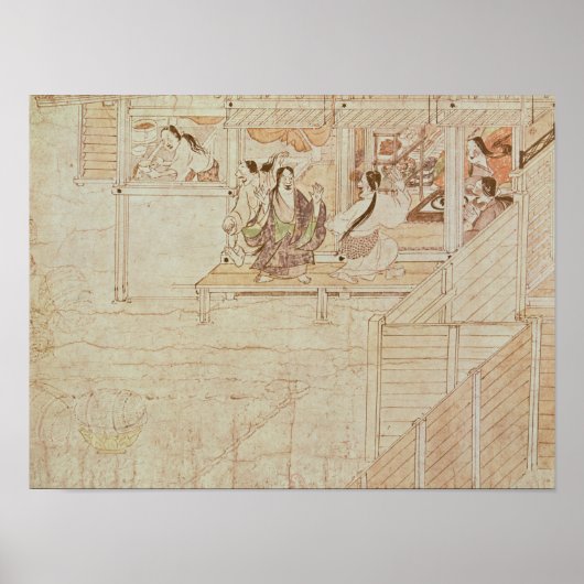 Poster Détail de Shigisan Engi Emaki, période Kamakura (Devant)