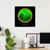 Poster Détail de trèfle de CŒUR CELTIQUE DE SAINT PATRICK (Bureau à domicile)