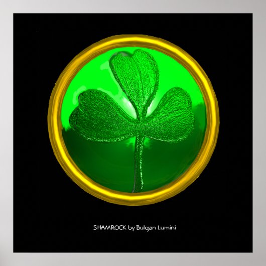 Poster Détail de trèfle de CŒUR CELTIQUE DE SAINT PATRICK (Devant)