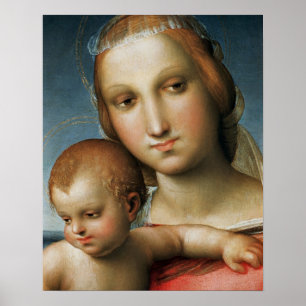 Poster Détail de<Virgin and Child>Attribué à Rapha