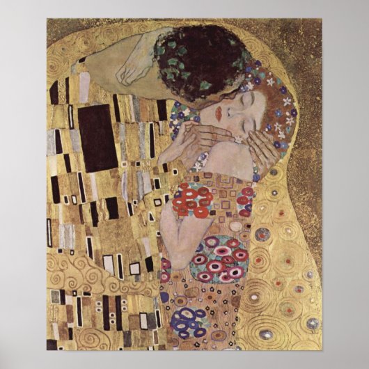 Poster Détail du baiser - Gustav Klimt (Devant)
